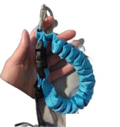 Cordon Enroulé En Acier Inox Pour Plongée - Avec Mousqueton Et Boucle De Dégagement Rapide
