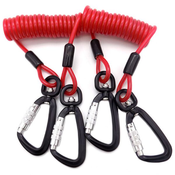 super heavy duty wire lanyards with screwgate carabiners for working at height - Image 3