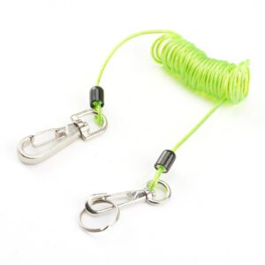 Coil Lanyard Tool Tether with swivel zinc alloy hook