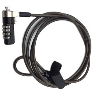 CP001- 4-Digit Combination Laptop Cable Lock, Anti-Theft Security Cable for Laptops, Desktops